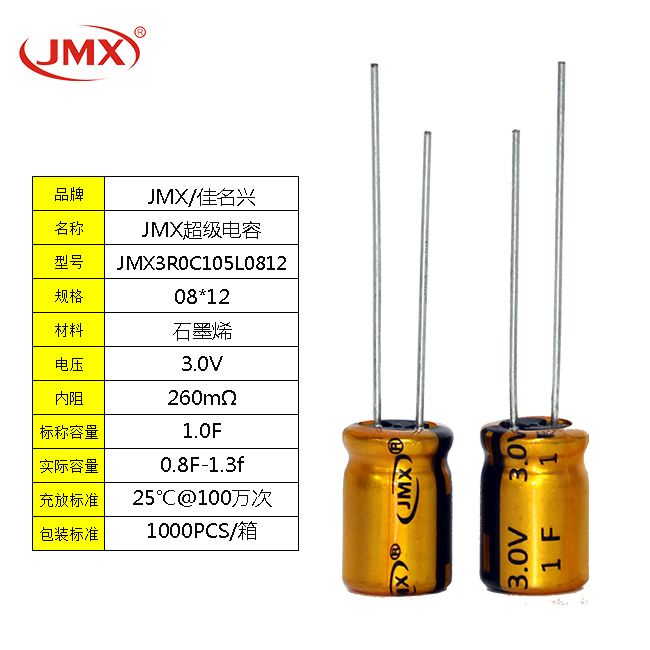 2.7V1F 8X12<font color='red'>超級(jí)法拉電容</font>器 高壓電除塵脈沖電源用